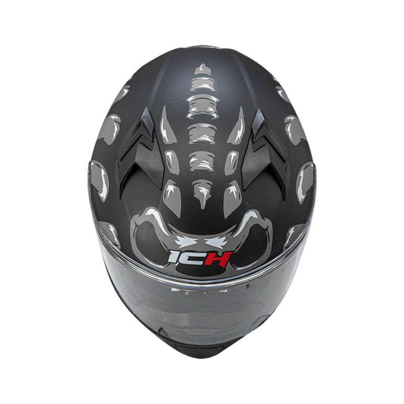 CASCO ICH ICH-503SP SKULLER MATE NEGRO GRIS