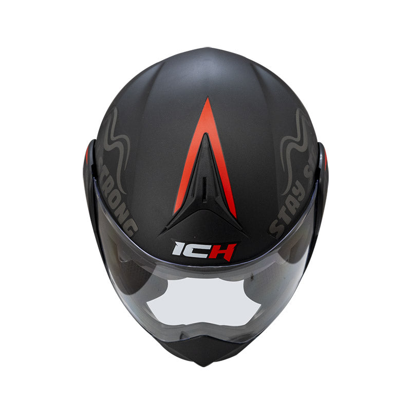 CASCO ICH ICH-3110DV WORDS EVO MATE NEGRO ROJO VISOR HUMO