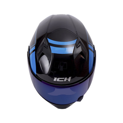 CASCO ICH ICH-3120DV BAGNAIA NEGRO AZUL VISOR AZUL