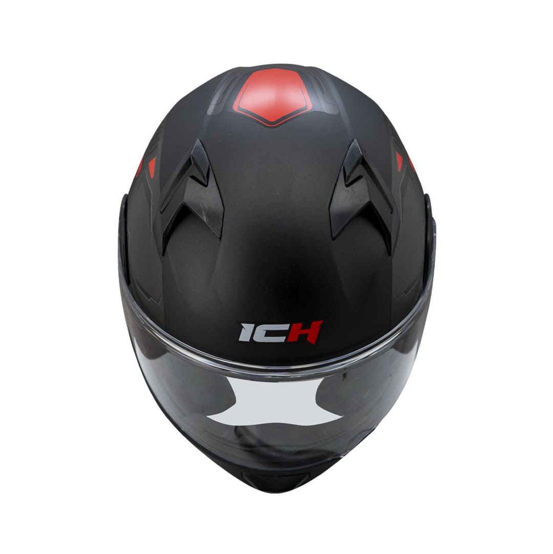 CASCO ICH ICH-3120DV METEOR MATE NEGRO ROJO