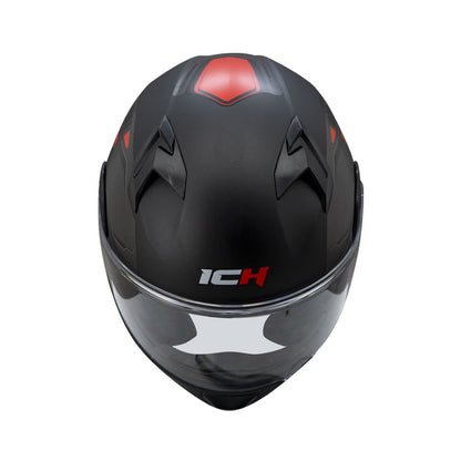 CASCO ICH ICH-3120DV METEOR MATE NEGRO ROJO