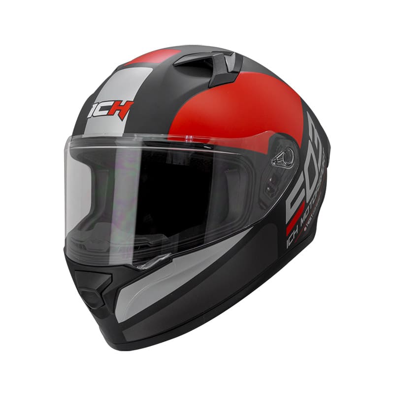 CASCO ICH ICH-503SP PAAK MATE NEGRO ROJO