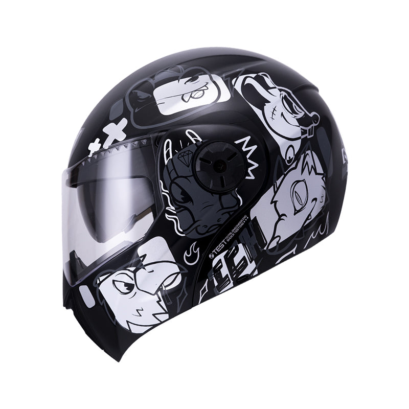 CASCO ICH ICH-3110S WILD SOUL MATE NEGRO PLATA