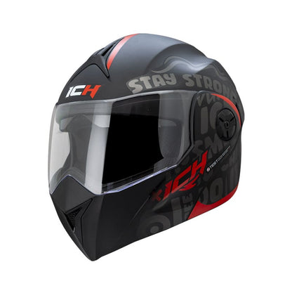CASCO ICH ICH-3110DV WORDS MATE NEGRO ROJO