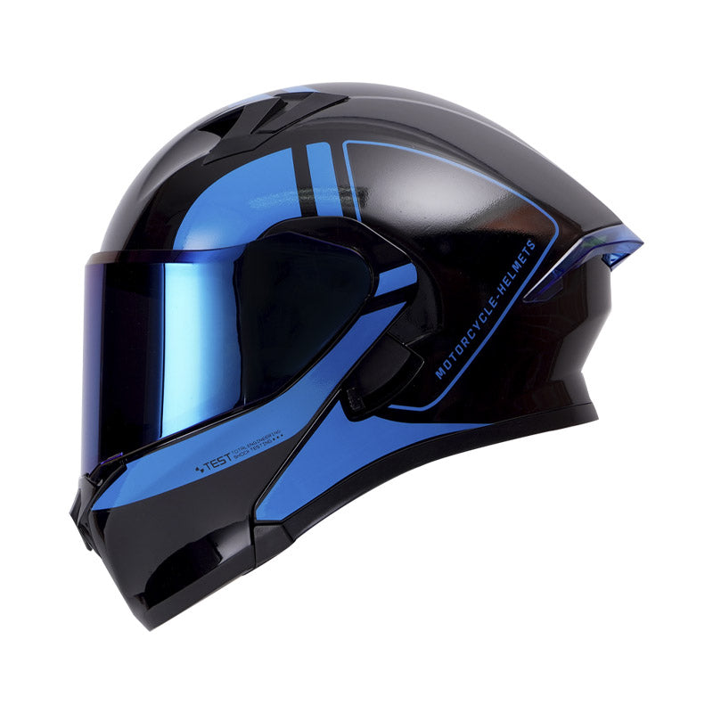 CASCO ICH ICH-3120DV BAGNAIA NEGRO AZUL VISOR AZUL