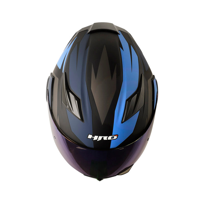 CASCO HRO HRO-3400DV BREAKS MATE NEGRO AZUL OSCURO IRIDIUM