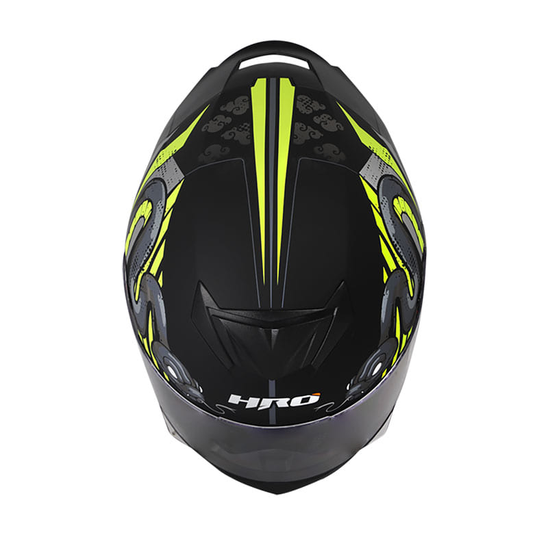 CASCO HRO HRO-511 SABURO MATE NEGRO AMARILLO NEON