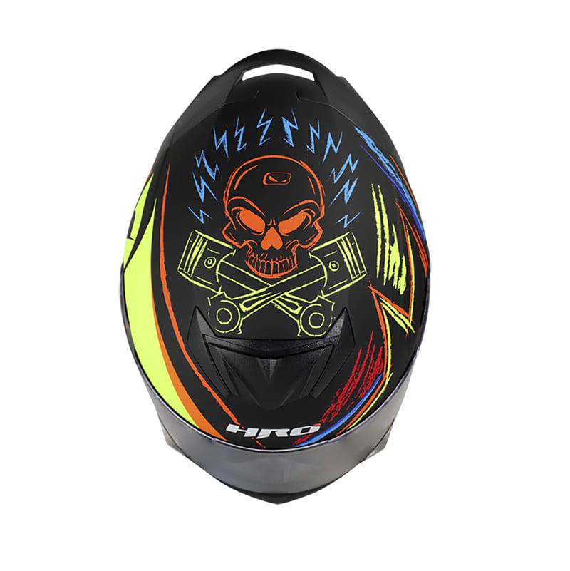 CASCO HRO HRO-511 TRACK MATE NEGRO NARANJA NEON