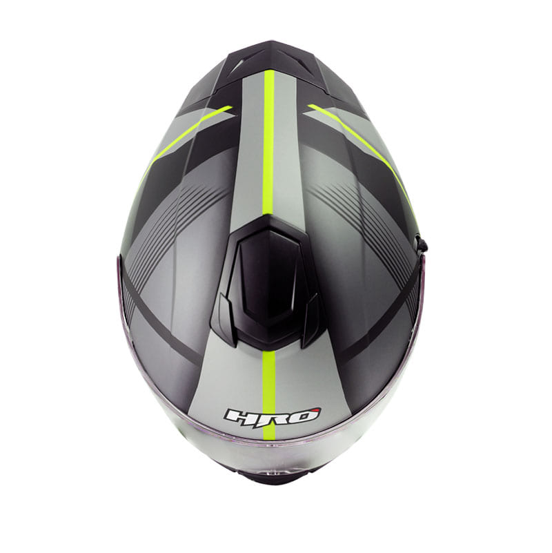 CASCO HRO HRO-518DV ZORA MATE NEGRO AMARILLO NEON