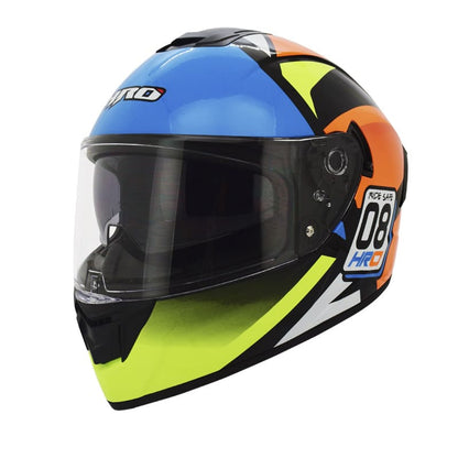 CASCO HRO HRO-518DV ROSTOV NEGRO NARANJA NEON