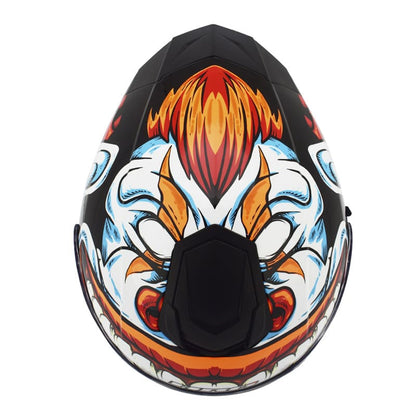 CASCO HRO HRO-518DV THE CLOWN NEGRO NARANJA NEON