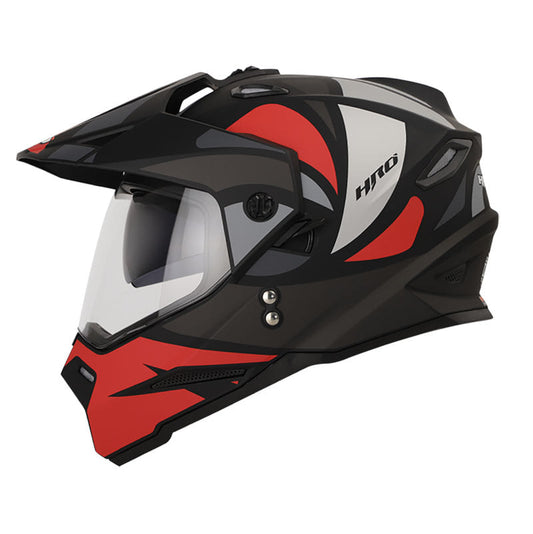CASCO HRO HRO-MX330DV NET MATE NEGRO ROJO