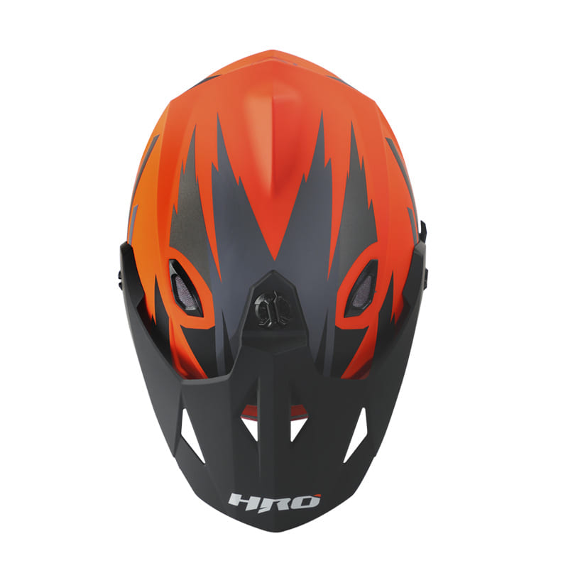 CASCO HRO HRO-MX330DV RUDE MATE NARANJA NEON GRIS