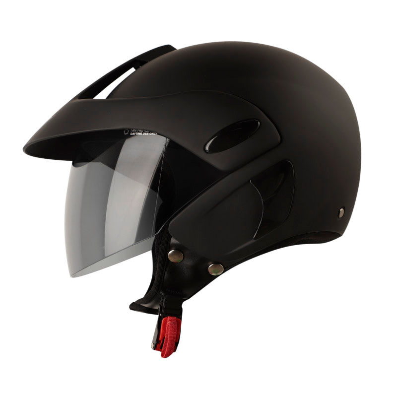 CASCO ICH ICH-205 SOLID MATE NEGRO PLATA VISOR IRIDIUM HUMO