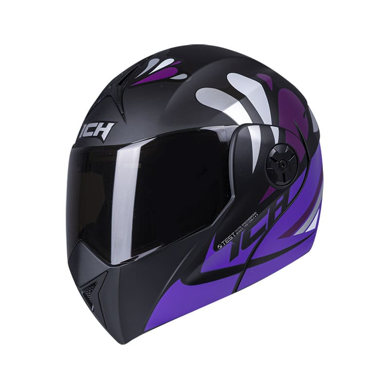 CASCO ICH ICH-3110DV LOTUS MATE NEGRO MORADO NEON VISOR HUMO