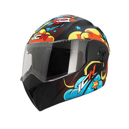 CASCO ICH ICH-3110S SPACE MATE NEGRO NARANJA NEON