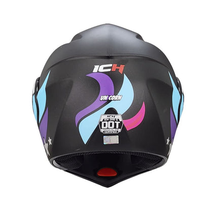 CASCO ICH ICH-3110S UNICORN MATE NEGRO MORADO NEON
