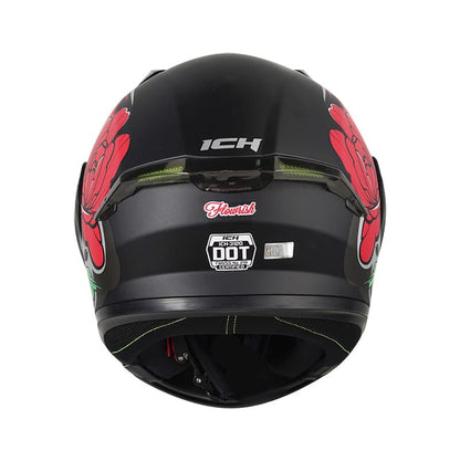 CASCO ICH ICH-3120DV FLOWRISH MATE NEGRO ROJO