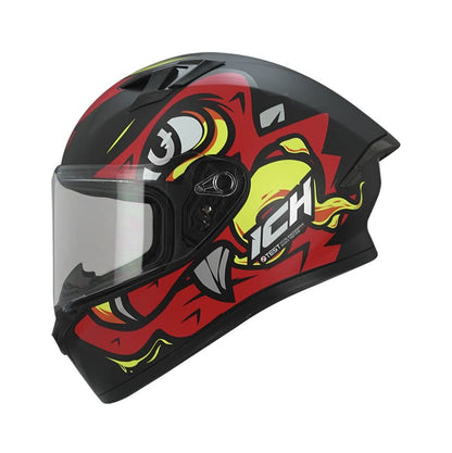 CASCO ICH ICH-503SP RAW MATE NEGRO ROJO