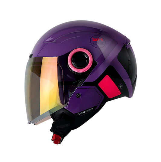 CASCO SHAFT SH-212 FUTURA MORADO FUCSIA VISOR IRIDIUM