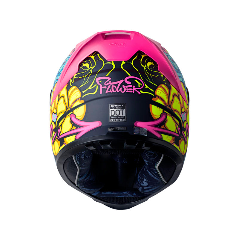CASCO SHAFT SH-502 FLOWER MATE AZUL OSCURO FUCSIA IRIDIUM