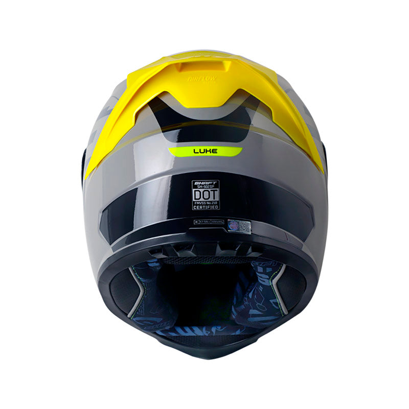 CASCO SHAFT SH-502 LUKE GRIS NEGRO VISOR IRIDIUM PLATA