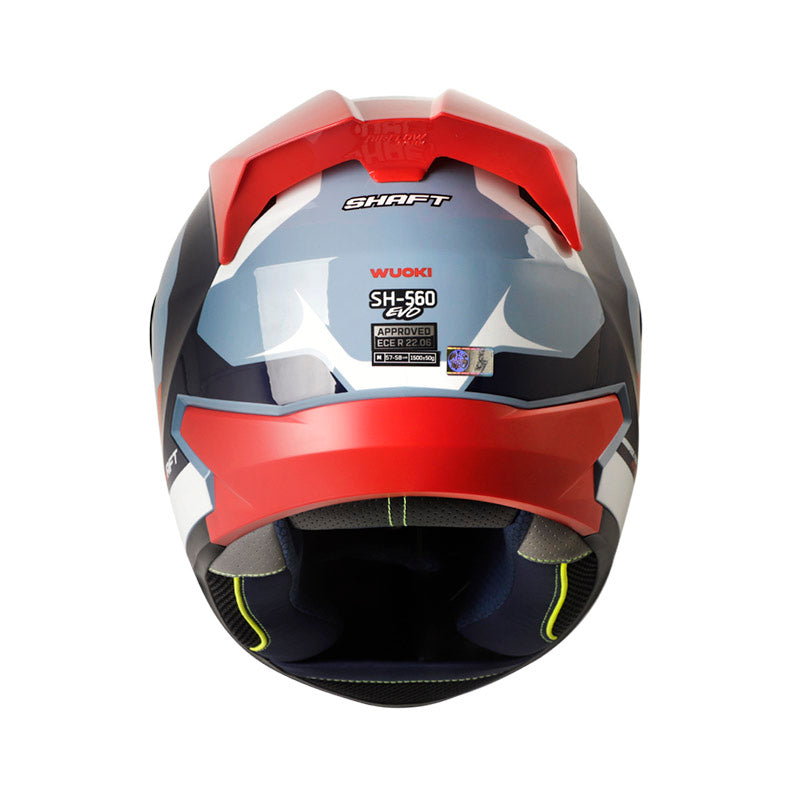 CASCO SHAFT SH-560 WUOKI AZUL ROJO VISOR IRIDIUM ROJO