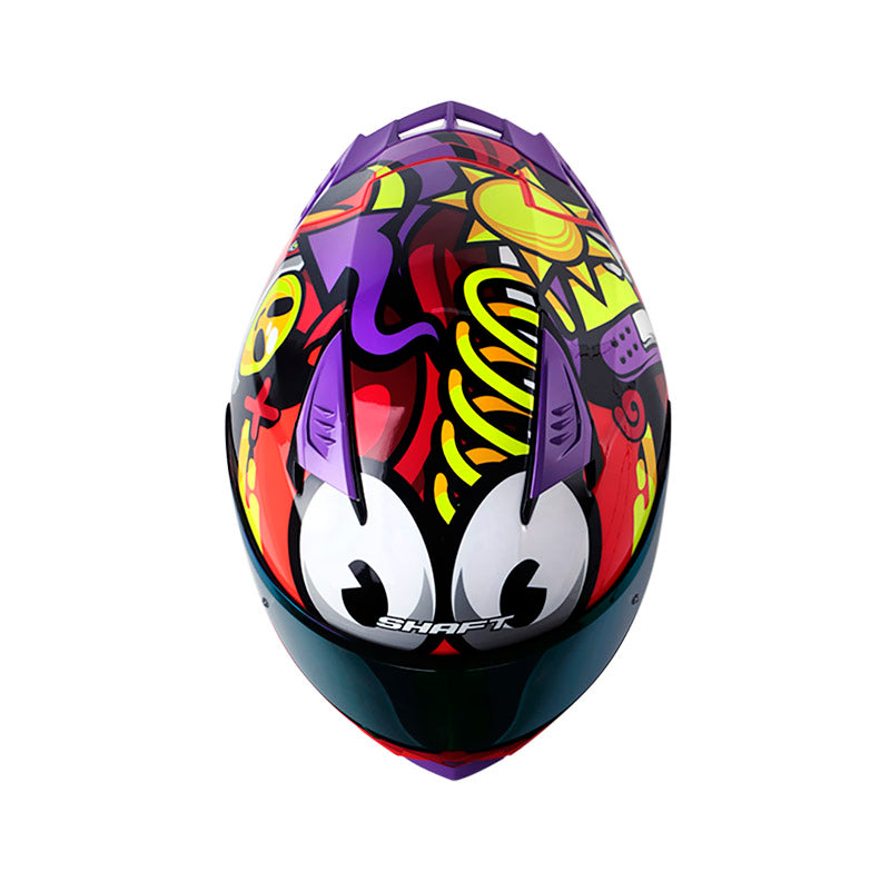 CASCO SHAFT SH-590SR RANDOME NARANJA NEON ROJO IRIDIUM