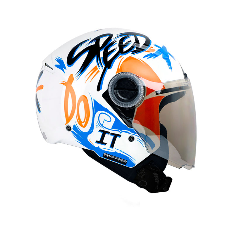 CASCO SHAFT SH-212 DROP BRILLANTE NARANJA NEON VISOR HUMO