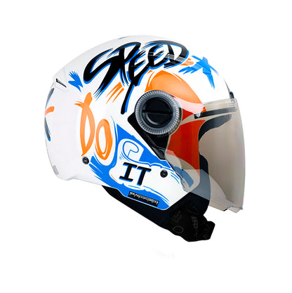 CASCO SHAFT SH-212 DROP BRILLANTE NARANJA NEON VISOR HUMO