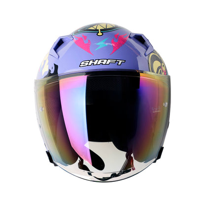 CASCO SHAFT SH-226GT ANYMANIAC MORADO CLARO AZUL IRIDIUM