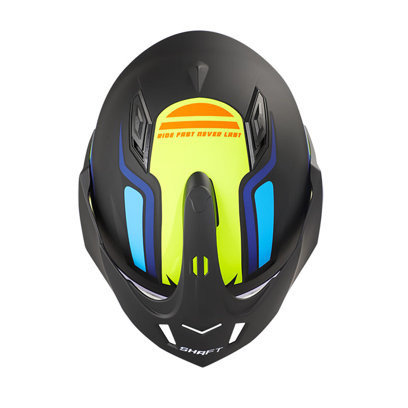 CASCO SHAFT SH-227 ROCK MATE NEGRO AMARILLO NEON