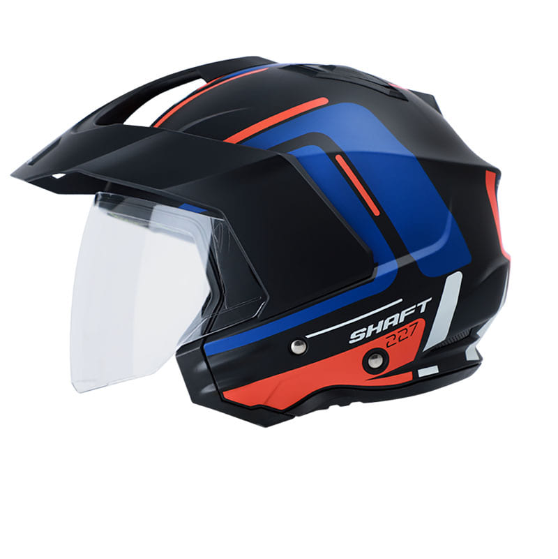 CASCO SHAFT SH-227 CICUTA MATE NEGRO NARANJA NEON