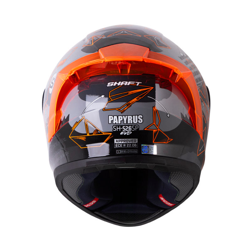CASCO SHAFT SH-526SP EVO PAPYRUS GRIS NARANJA NEON IRIDIUM