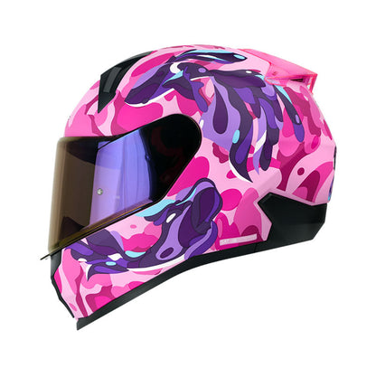 CASCO SHAFT SH-560 AQUARIA MATE FUCSIA MORADO VISOR IRIDIUM