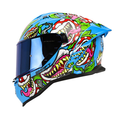 CASCO SHAFT SH-598GTR KILLER CREED II AZUL ROJO IRIDIUM