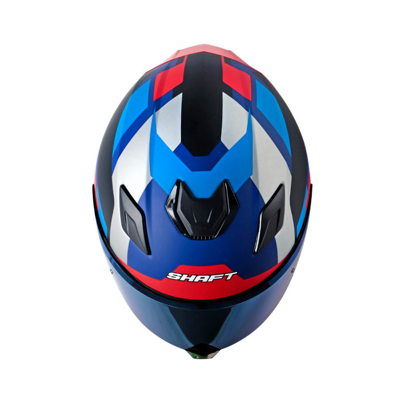 CASCO SHAFT SH-559 CORPS MATE AZUL OSCURO ROJO IRIDIUM