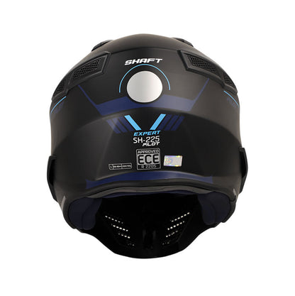 CASCO SHAFT SH-225 EXPERT MATE NEGRO AZUL VISOR IRIDIUM AZUL