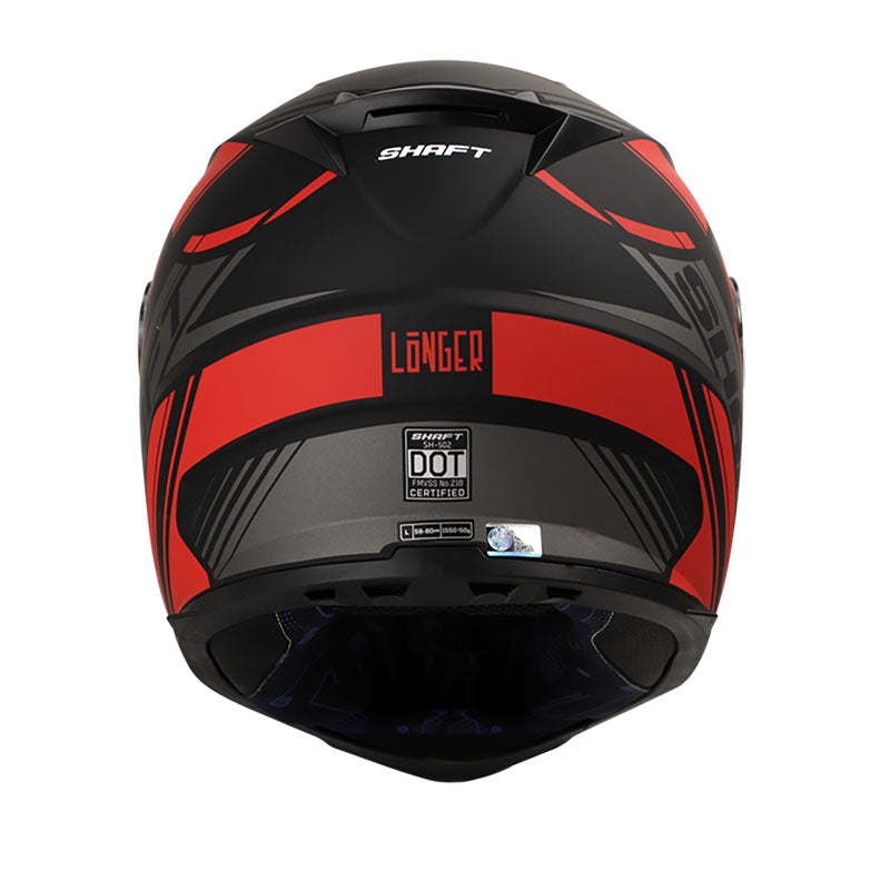 CASCO SHAFT SH-502 LONGER MATE NEGRO ROJO