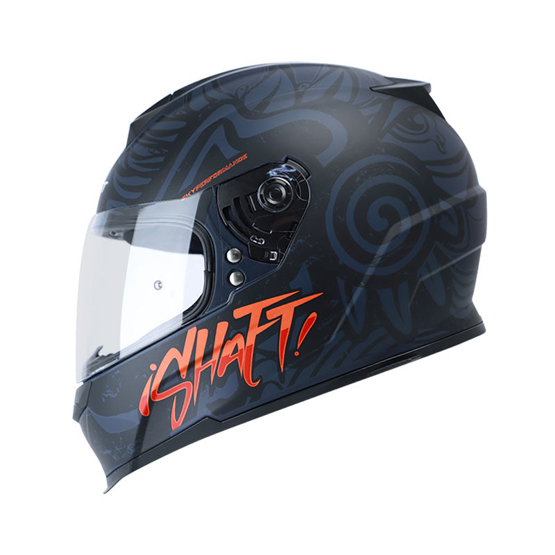 CASCO SHAFT SH-502 PSICOTRIP AZUL NAVY NARANJA NEON