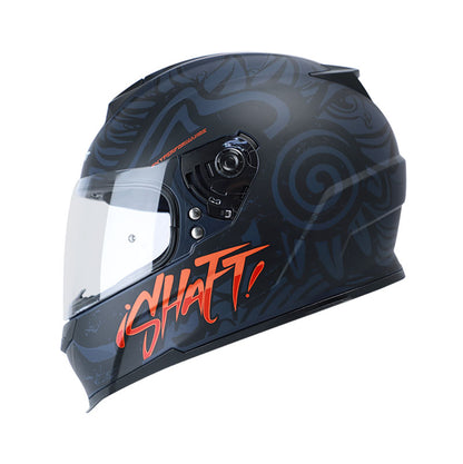 CASCO SHAFT SH-502 PSICOTRIP AZUL NAVY NARANJA NEON
