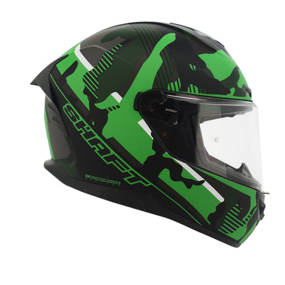 CASCO SHAFT SH-542GT THRILLA MATE NEGRO VERDE MILITAR