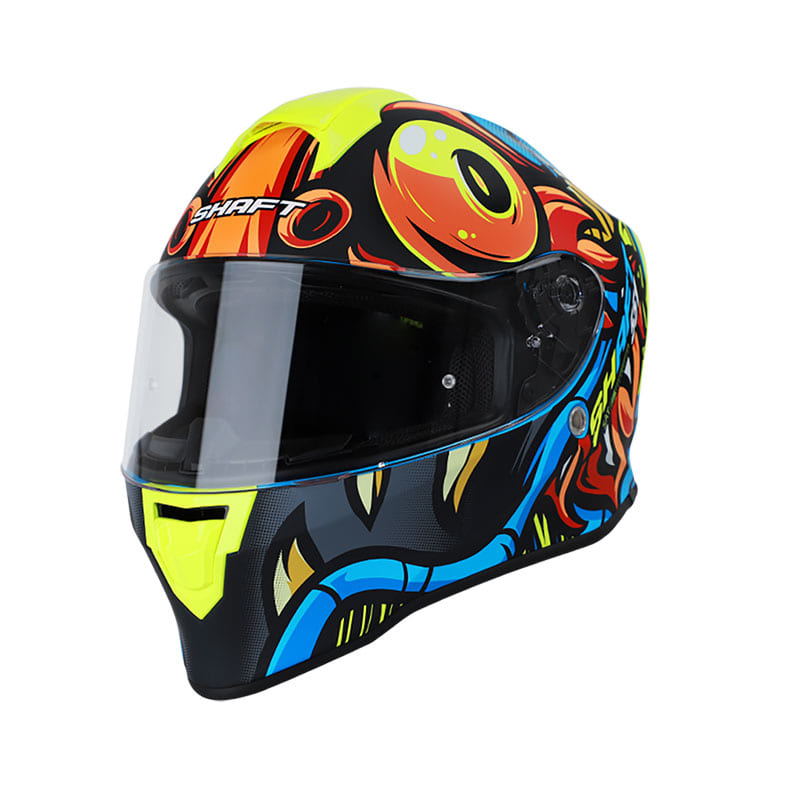 CASCO SHAFT SH-551 TEMPEST MATE AZUL AMARILLO NEON