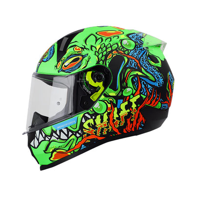 CASCO SHAFT SH-560 CRACKEND MATE VERDE NEON VERDE NEON