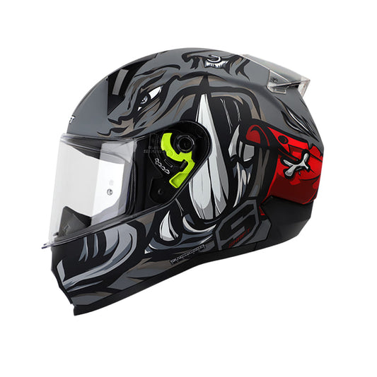 CASCO SHAFT SH-560 PORKY MATE GRIS ROJO