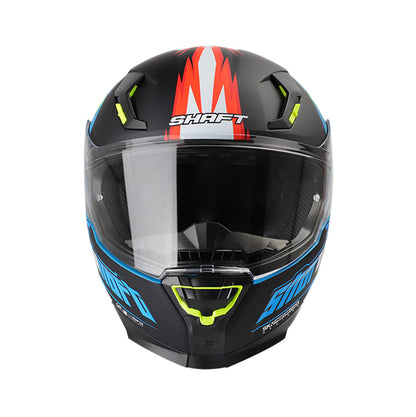 CASCO SHAFT SH-562 INVADER MATE AZUL NARANJA NEON