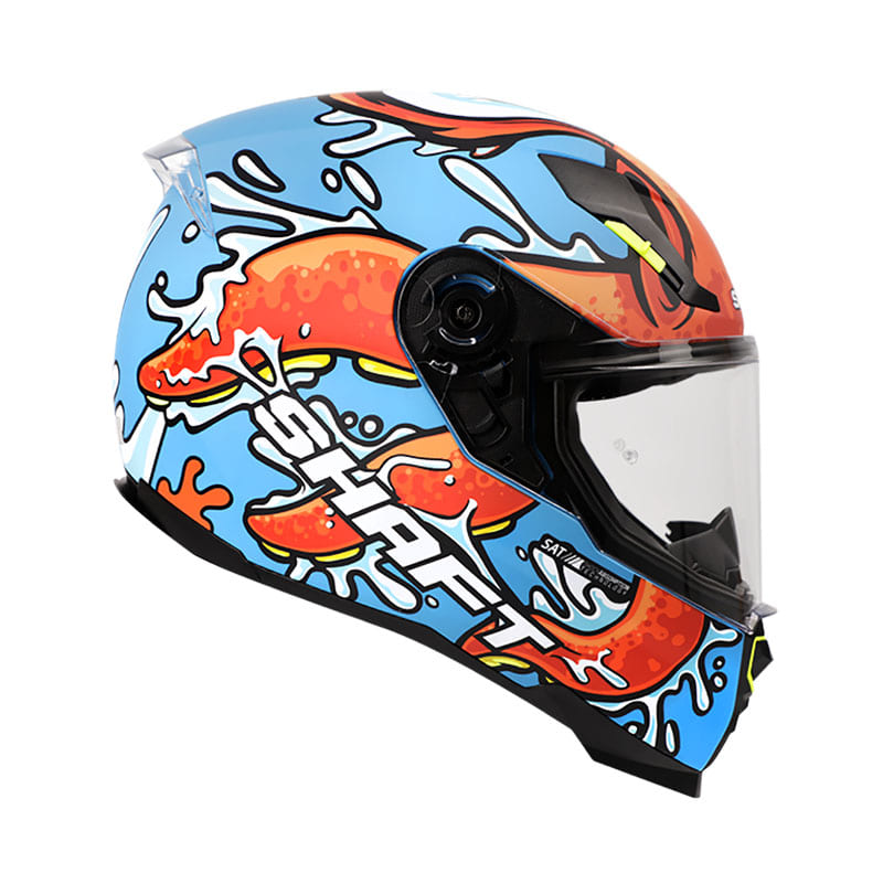 CASCO SHAFT SH-562 OCTOFUN MATE AZUL NARANJA NEON
