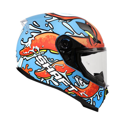 CASCO SHAFT SH-562 OCTOFUN MATE AZUL NARANJA NEON