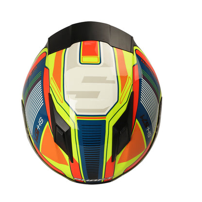 CASCO SHAFT SH-571 MERCYGU AZUL AMARILLO NEON