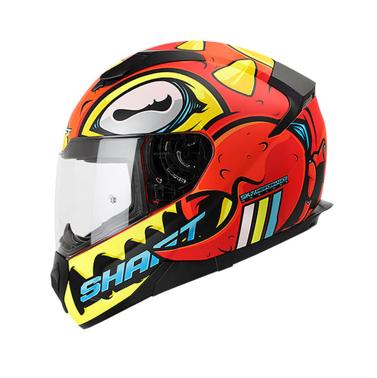 CASCO SHAFT SH-571 SR.CRAB MATE NARANJA NEON AMARILLO NEON